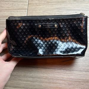 Kate spade black makeup bag